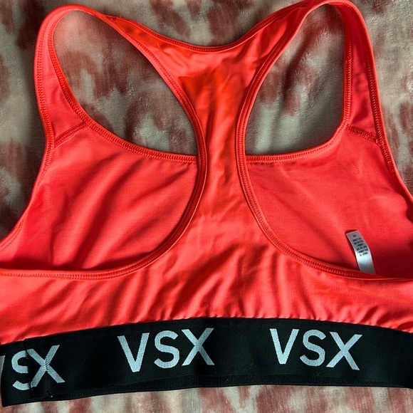 Victoria’s Secret Sport VSX Neon Orange Sports Bra Size Large - Picture 2 of 6